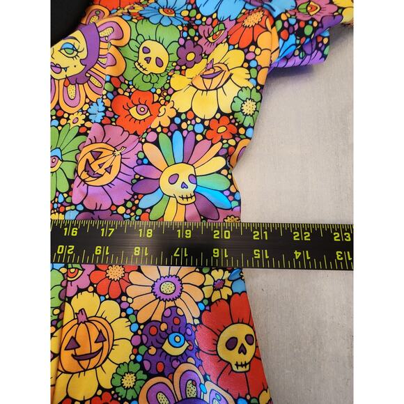 Floral Multicolor Dress with Black Collar - Picture 9 of 12